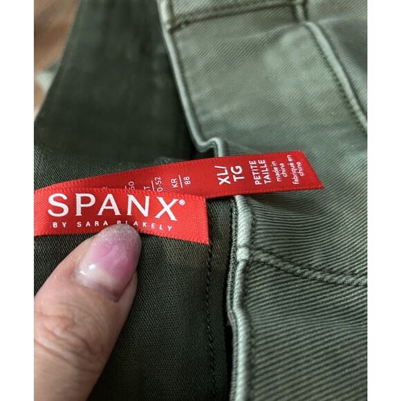 Spanx Soft Sage Stretch‎ Twill Cropped Wide Leg Women's Pants Size XL Petite - Picture 5 of 6